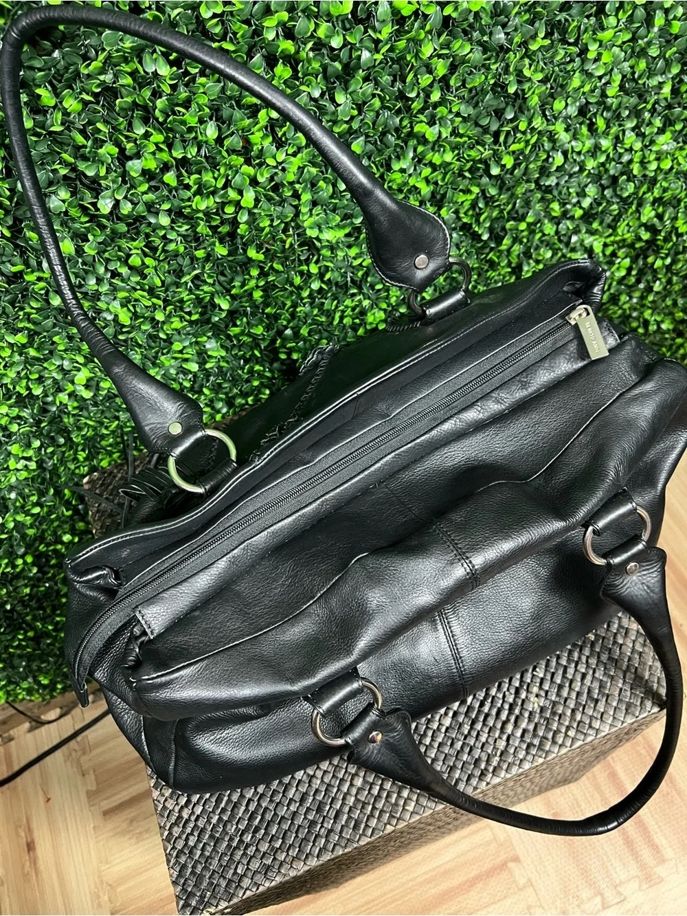 RENATO ANGI | Italian Leather Satchel/Duffle Bag